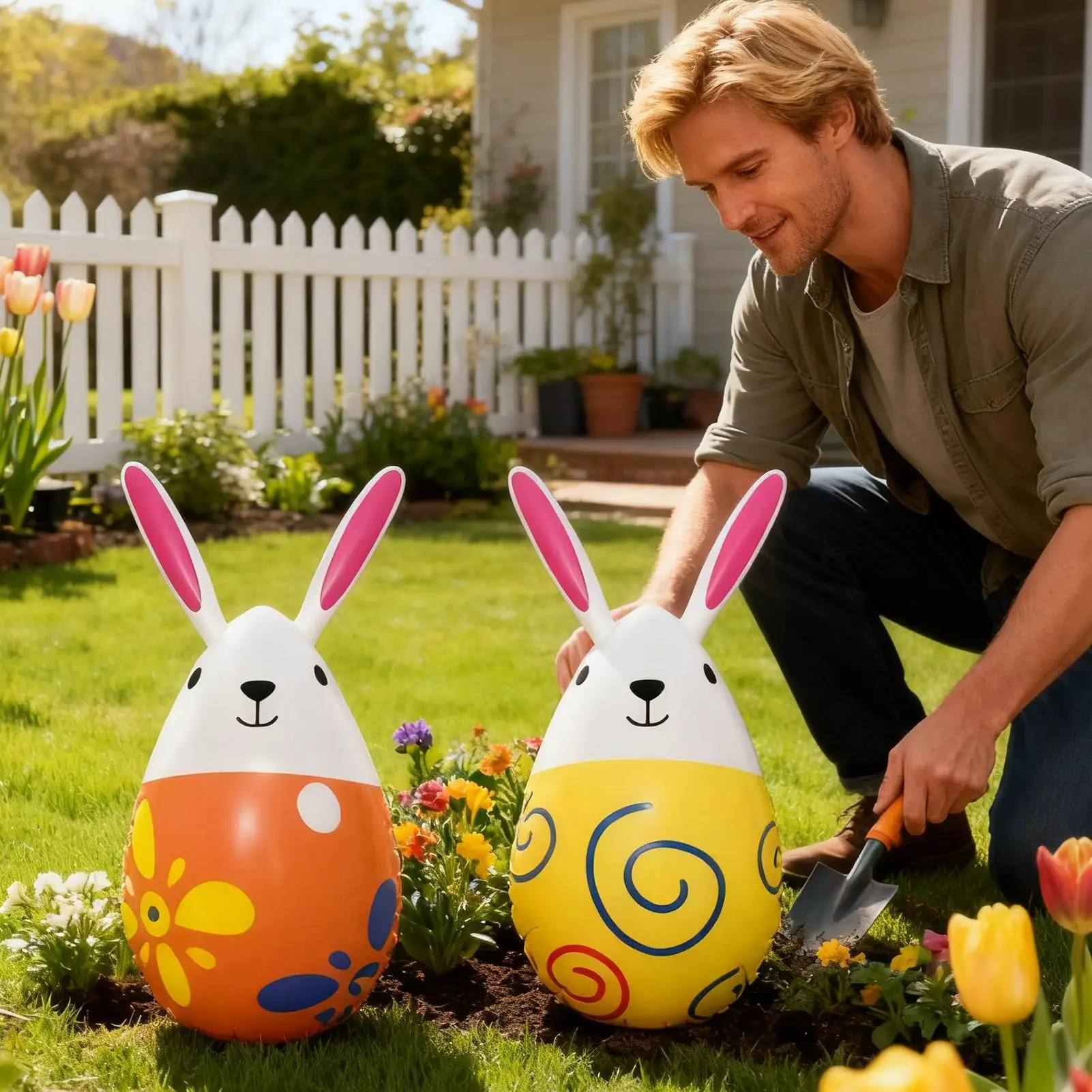 

Пасхальный декор, 6 шт., вечерние игрушки из ПВХ для дома и улицы, пасхальные украшения для дома, фермерского дома, квартиры, сада