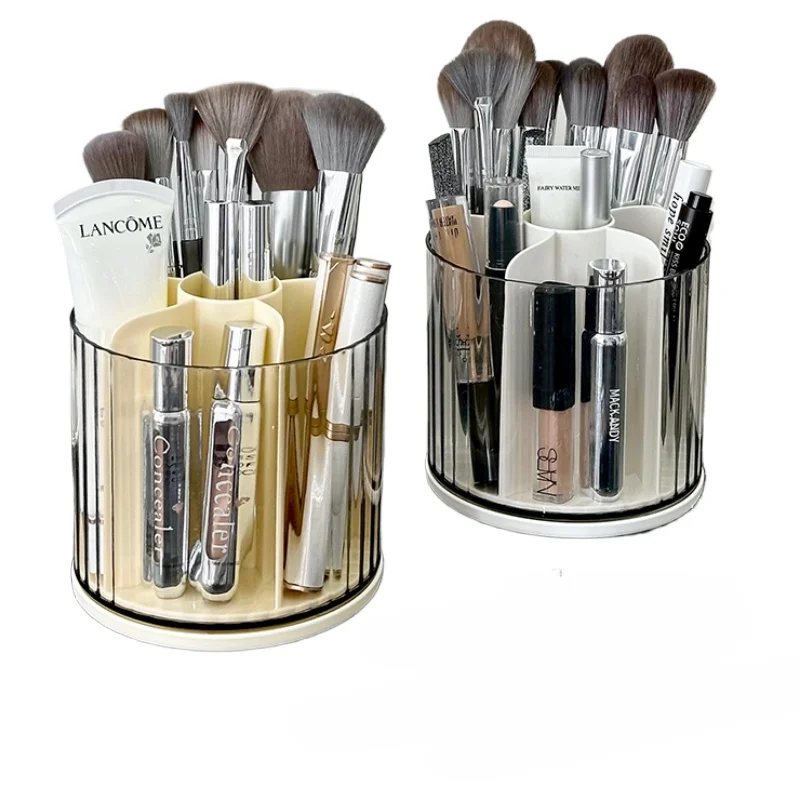 

~Rotating makeup brush, storage cylinder, dresser, desktop grid, lipstick, eyeshadow rack, large capacity.