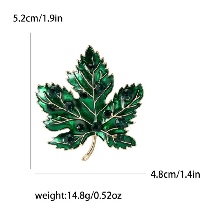 The New Hot-selling Retro Maple Leaf Brooch High-end Temperament Simple Gradient Color Brooch Suit Suit Accessories