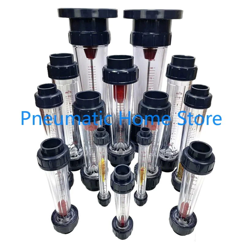 Short LZS-15/25/32/40/50 60 100 160 250 400 600 1000 LPH Plastic Piping Liquid Float Flowmeter Water Flow Meter Rotameter
