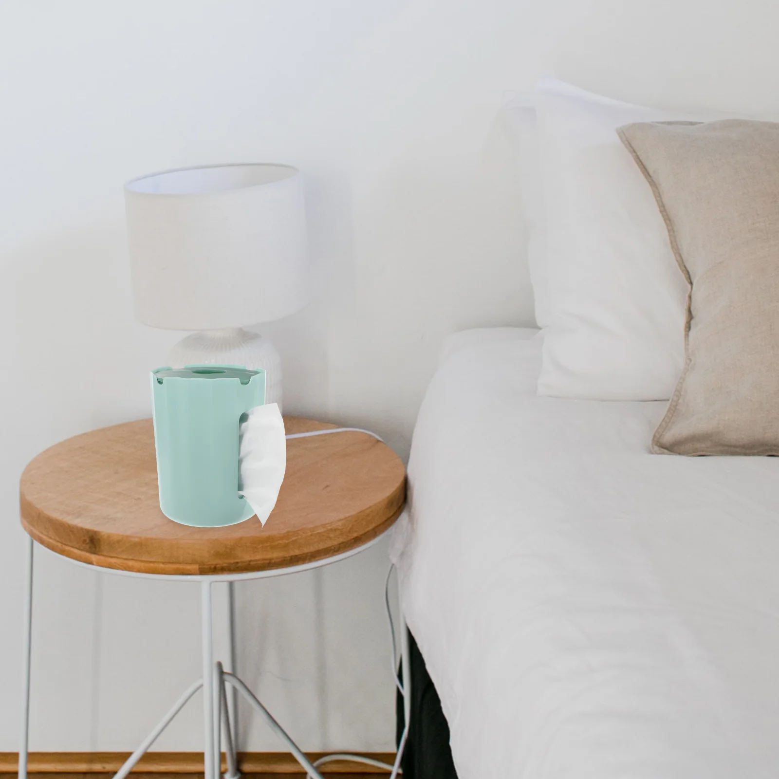 

Nordic Style Double Opening Tissue Box Roll Paper Storage Case Compact Desktop Napkin Organizer Bathroom Living Room Bedroom Car