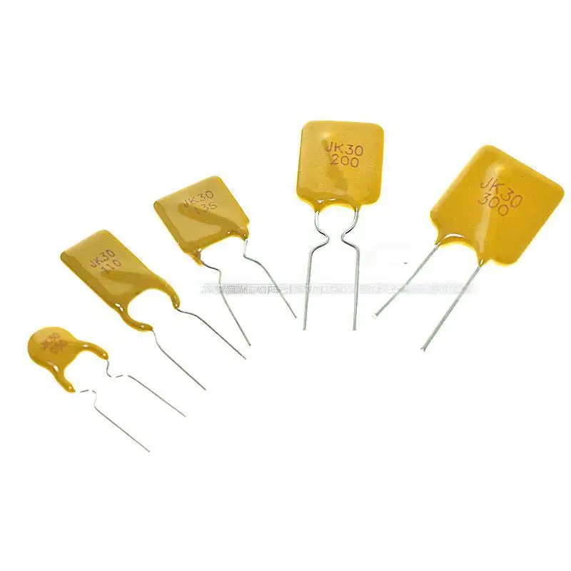 20 قطعة من خلال ثقب PPTC إعادة تعيين الصمامات 30 فولت JK30-050/075/090/110/135/160 0.5A0.9A 1.1A 30V 0.75A 3A 4A 30V 2A