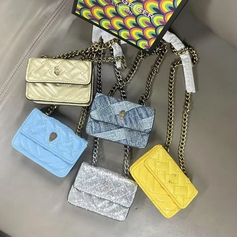 

Мини-сумка-сумка с оголевой головкой-вышитая нитью - Красочное лоскутное шитье - конфиденциальная цветная глянцевая поверхность - Картонная сумка - Сумка на плечо