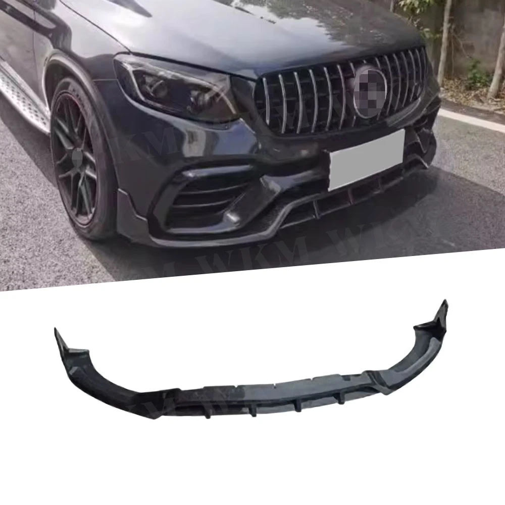 

Dry Carbon Fiber Car Front Lip Spoiler Bumperi Diffuser Car Styling For Benz GLC63 AMG SUV 2020-2022 Front Lip Body Kits