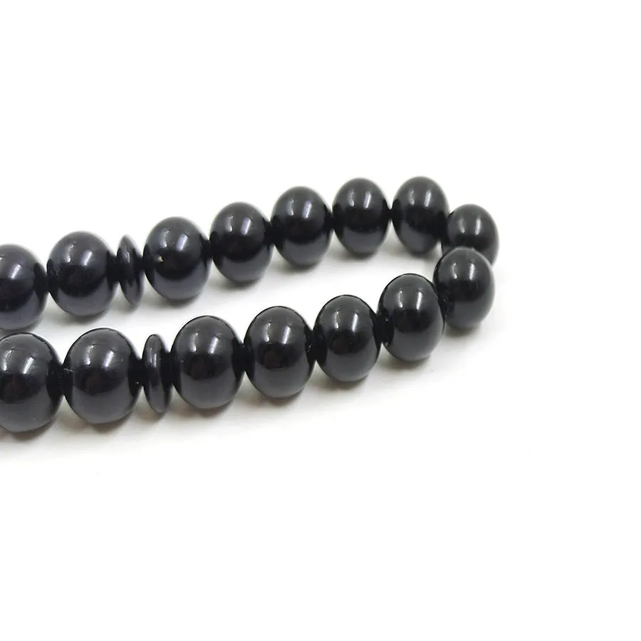 Tasbih Natural black agate Turkish design 33 prayer bead islamic misbaha bracelet Accessories