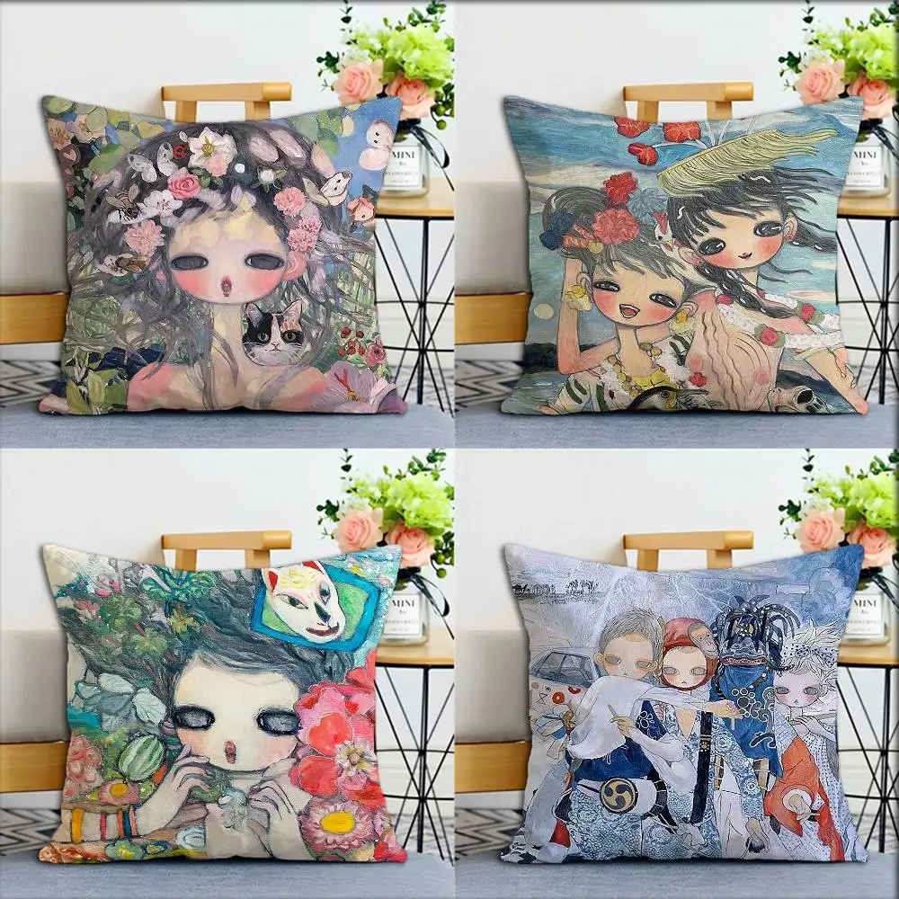 

A-Aya T-Takano Art World Various Sizes Square Pillow Case For Car Home Bedchamber Decor