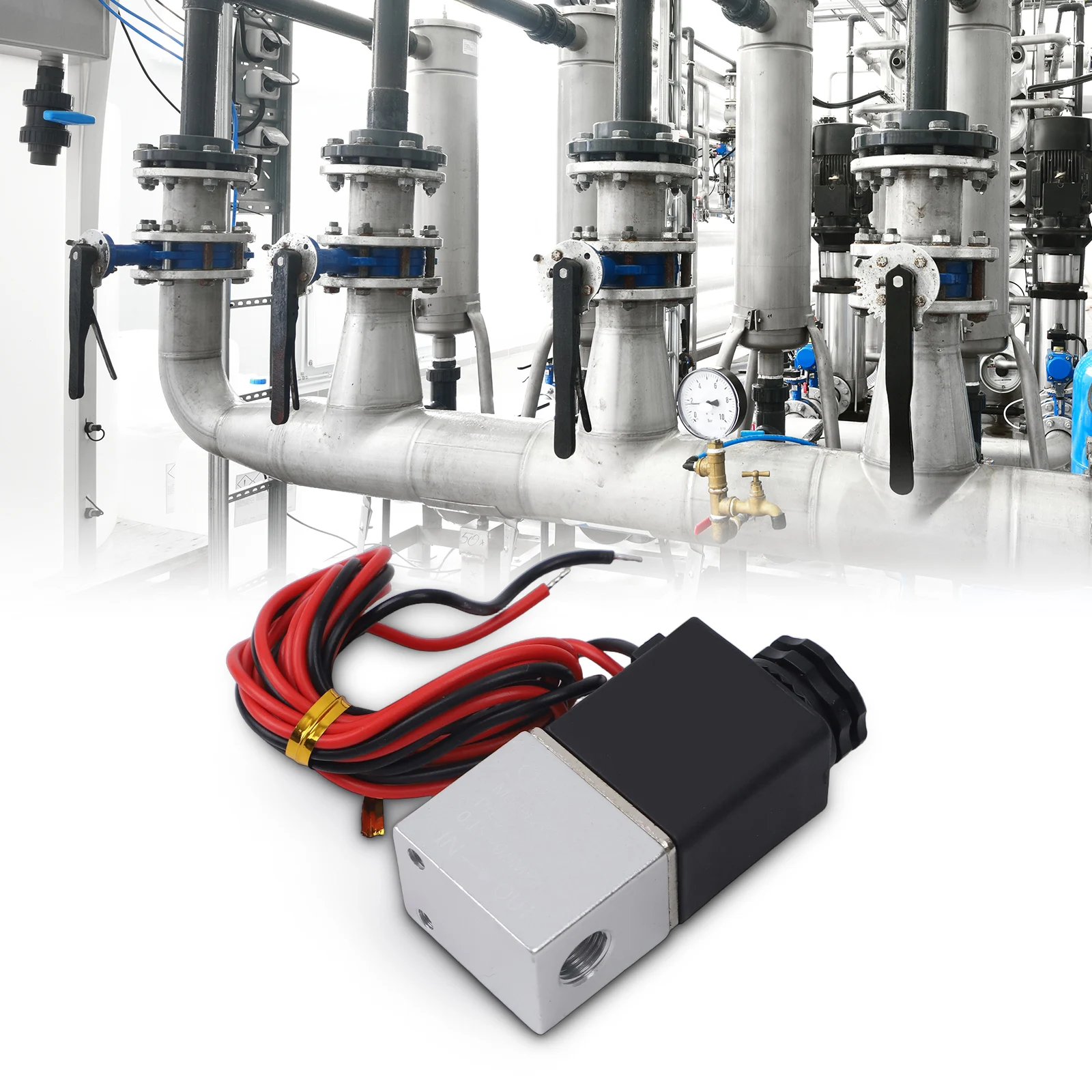 

Электромагнитный клапан постоянного тока 24 В, 1/8 дюйма, 2-ходовой, нормально закрытый, прямого действия, пневматический клапан для применения с воздухом, газом и водой