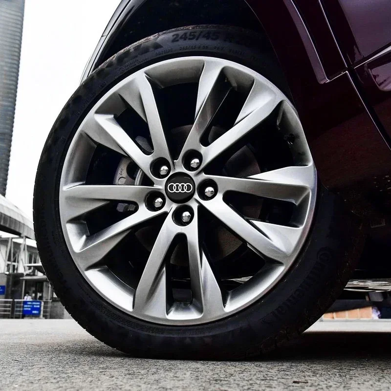 4Pcs Aluminum Metal Emblem Car Wheel Center Hub Caps Sticker Badge For Audi A5 A6 C6 C5 A1 A7 A8 Q2 Q3 S3 A4 B5 B6 A3 8P 8V 8L view 4