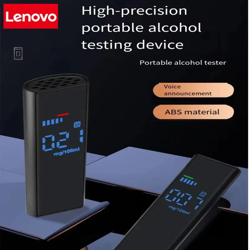 Black Alcohol Tester Electronic Breathalyzer LCD Display Rechargeable Breathalyzer Breath Alcohol Test Tools For Home Car