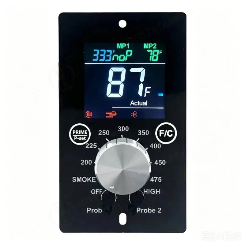 Universal Pellet Grill PID Controller Color Screen, Smart Digital Temperature Control Board, BBQ Smoker Accessories
