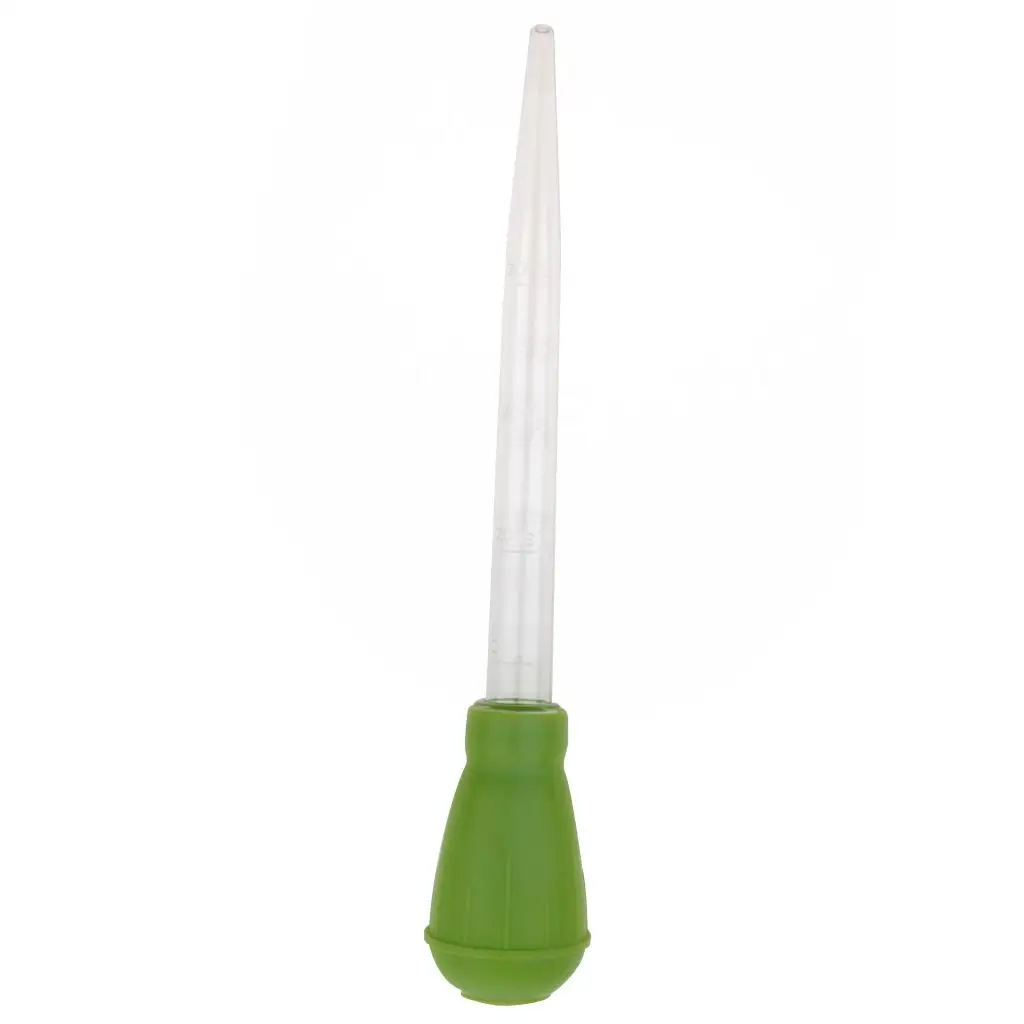 Aquarium Fish Waste Remover Feeder Pipette Dropper Plastic Water Changing Cleaning Tool 29cm Green