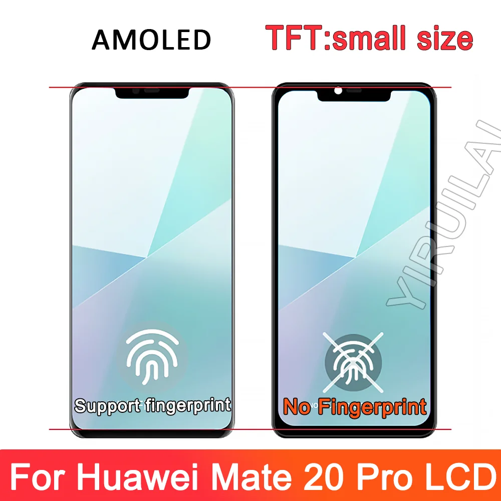 6.3” TFT For Huawei Mate 20 Pro LCD Display Touch Screen Digitizer Assembly For Huawei Mate20 Pro LYA-L09 LYA-L29 LYA-AL00 LCD