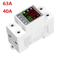 SINOTIMER 220V Adjust Voltage Relay Over Under Voltage Protector Over Current Limit Wattm KWH Energy Meter Power Comsumption