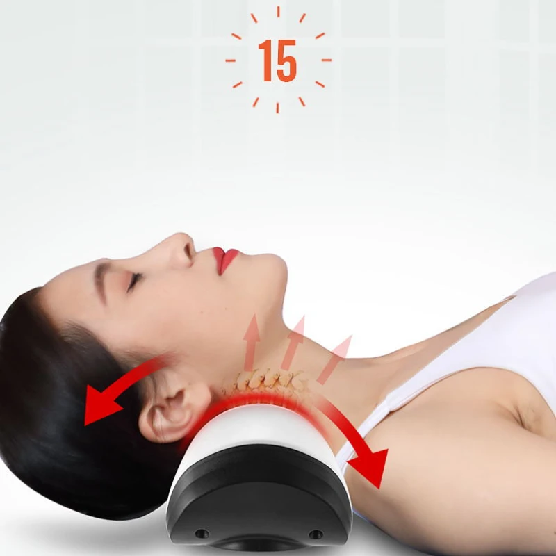 Cervical massager home pillow curvature neck protector neck shoulder hot compress smart massager neck artifact