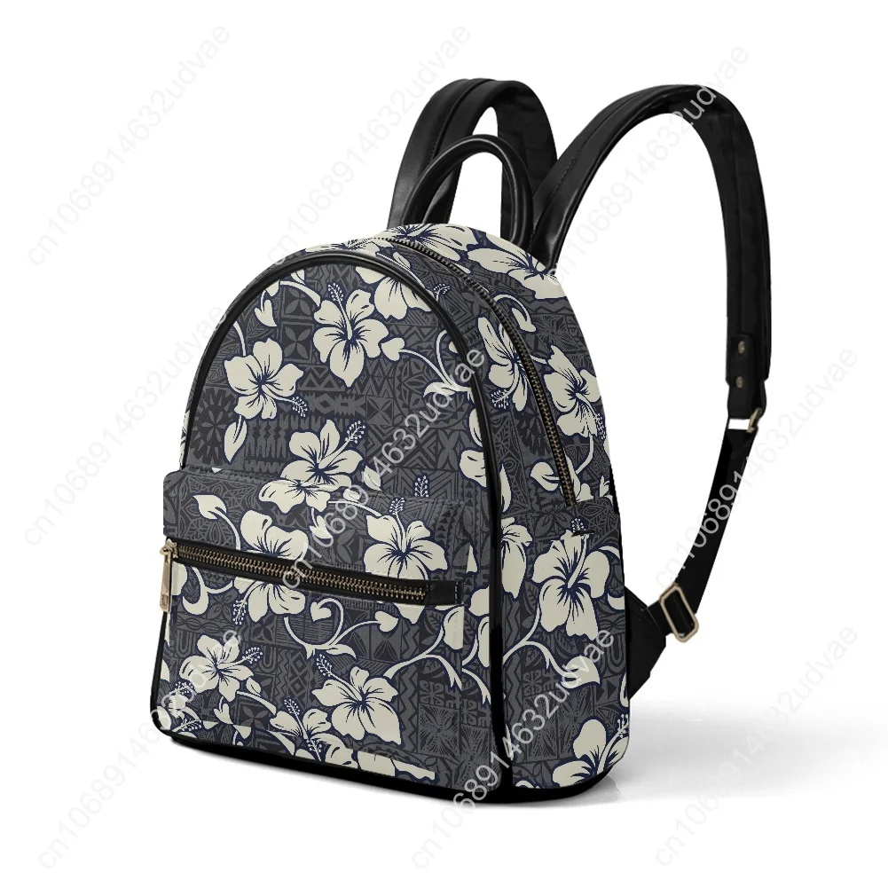 2022 Polynesian Design Women's PU Backpack Women's Shoulder Bags Girls Fashion Mini School Bags