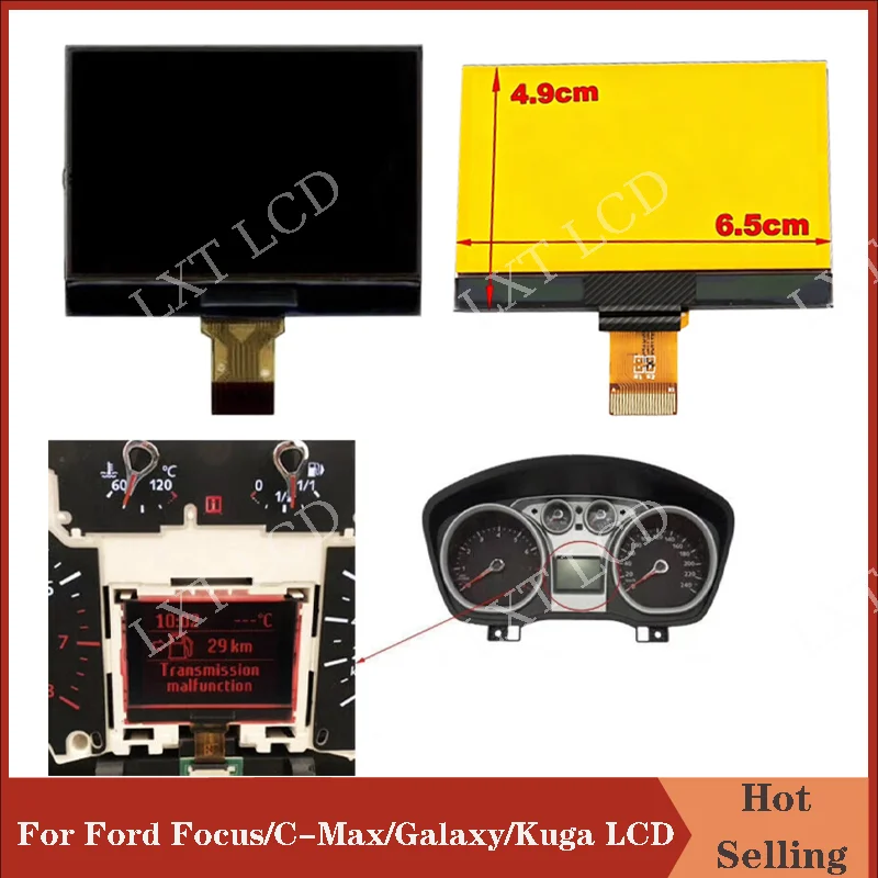 LCD Display Screen For Ford Focus 2008-2011 For C-Max 2007-2010 Galaxy Kuga Dashboard Instrument Cluster