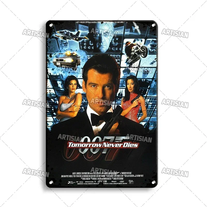 لوحة ديكور الفيلم معدن صدئ القصدير تسجيل بار نادي المنزل ديكور صناعي خمر لوحة معدنية فيلم ملصق مجلس علامات الحائط #5