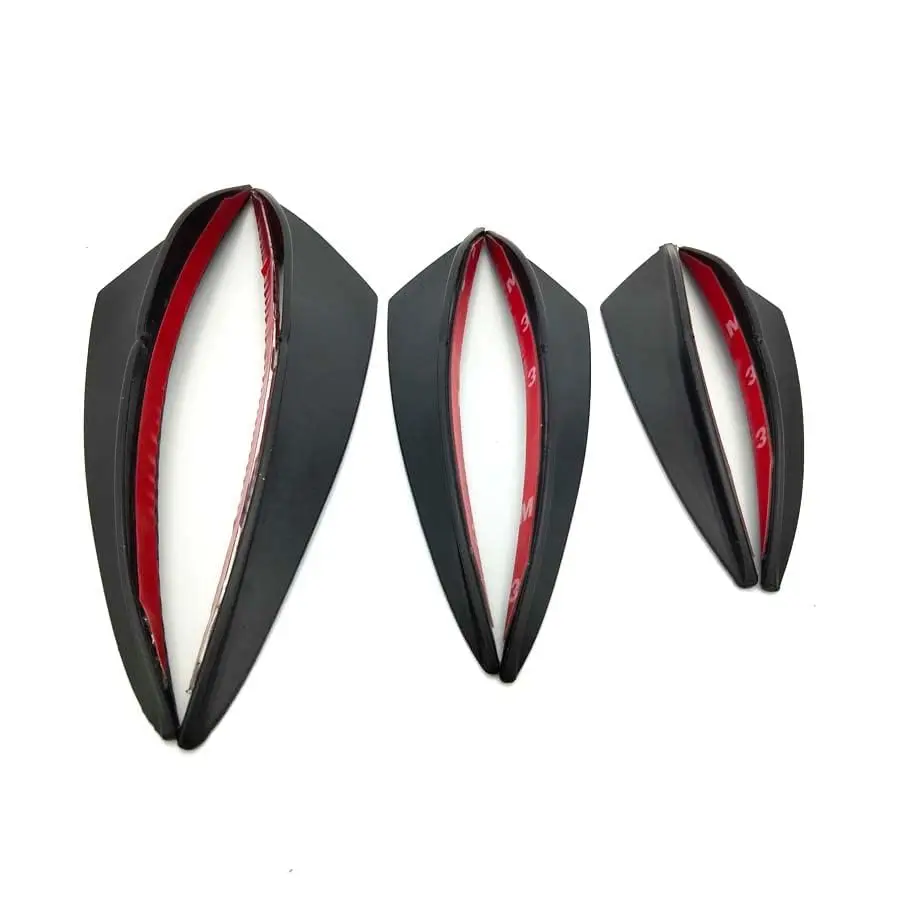 

6PCS Carbon Fiber Style Car Front Bumper Fins Lip Canards Splitter Trim Kit