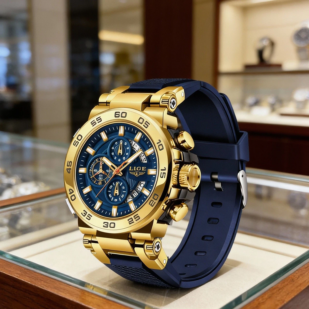 

Мужские спортивные часы LIGE, роскошные часы для мужчин, водонепроницаемые, с подсветкой, модные кварцевые часы, наручные часы для мужчин, reloj hombre.