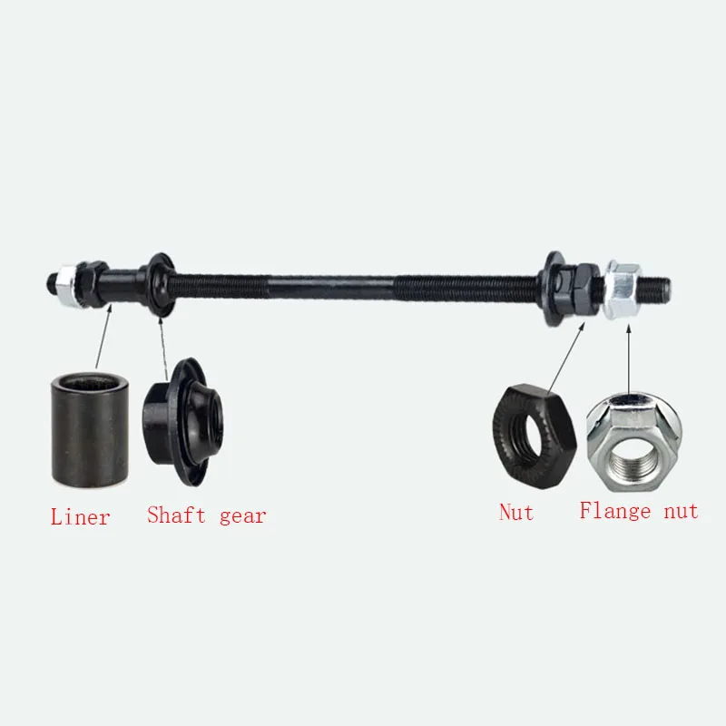 240mm Lengthened Axle Mountain Bike Bicycle Hubs Rear Axle Snow Bike Freehub Rear Axle Bicycle Accessories