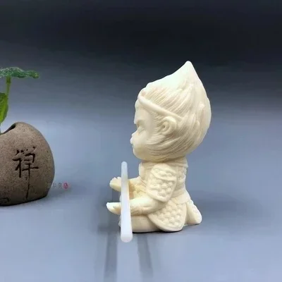 Ivory Fruit Sun Wukong Monkey Statue Handmade Animal Sculpture Home Decor