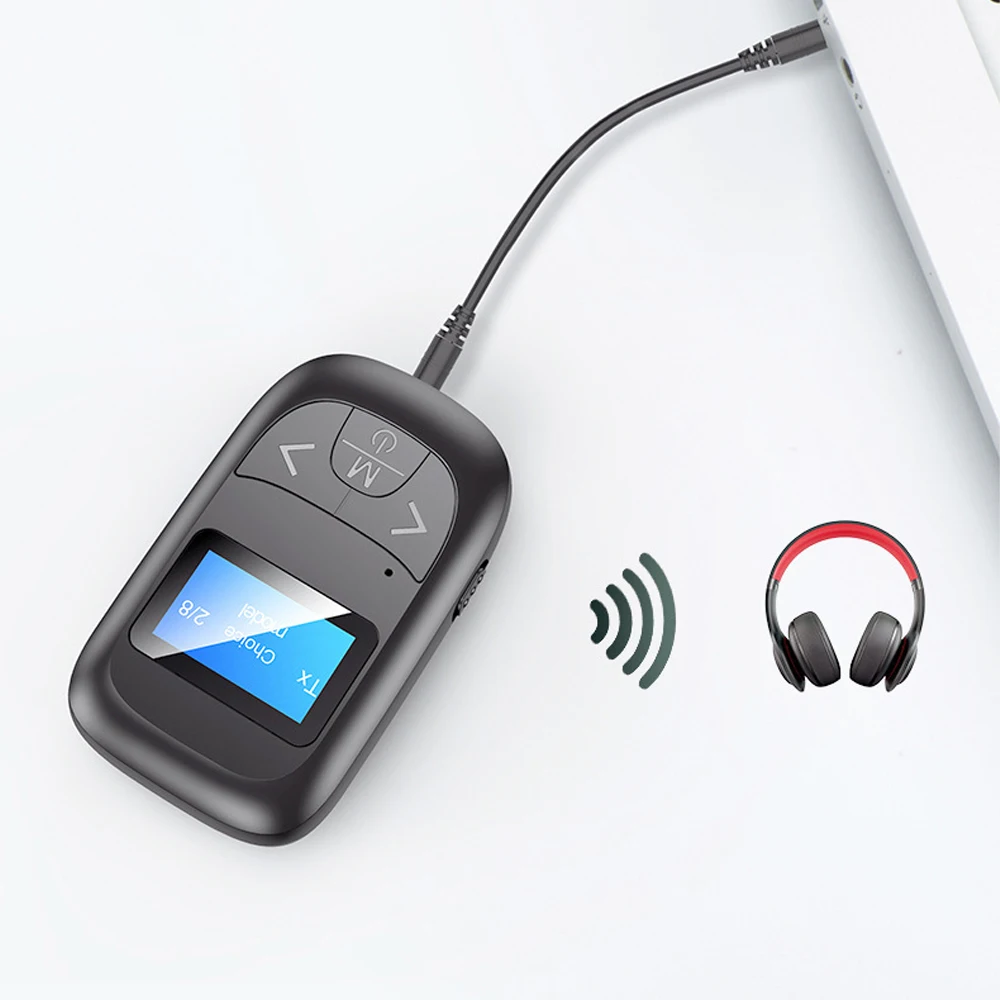 T-14 Bluetooth-compatible5.0 2 In 1 LCD Digital Display Bluetooth-compatible Adapter Receiver Transmitter