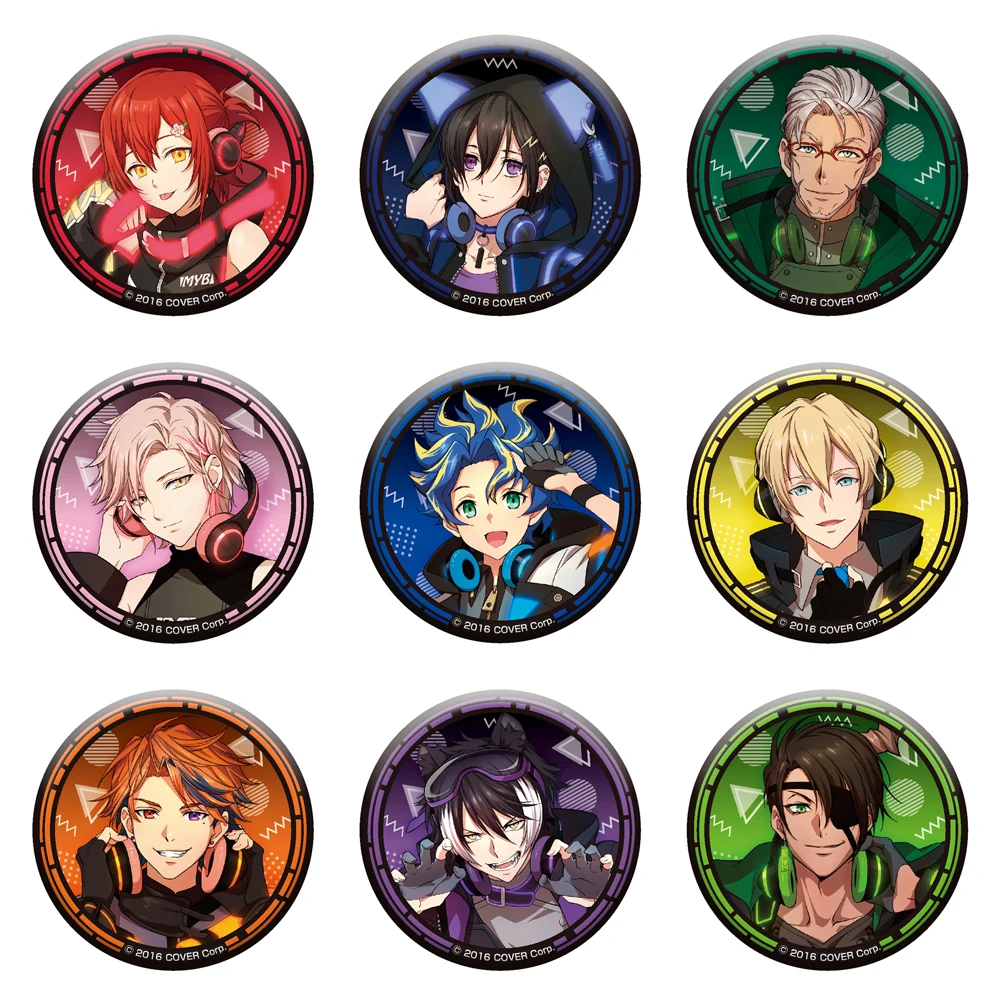 Holo Anime Astel Leda Arurandeisu Kishido Temma Yukoku Roberu Kageyama Shien Badge Metal Badge Brooch Pins