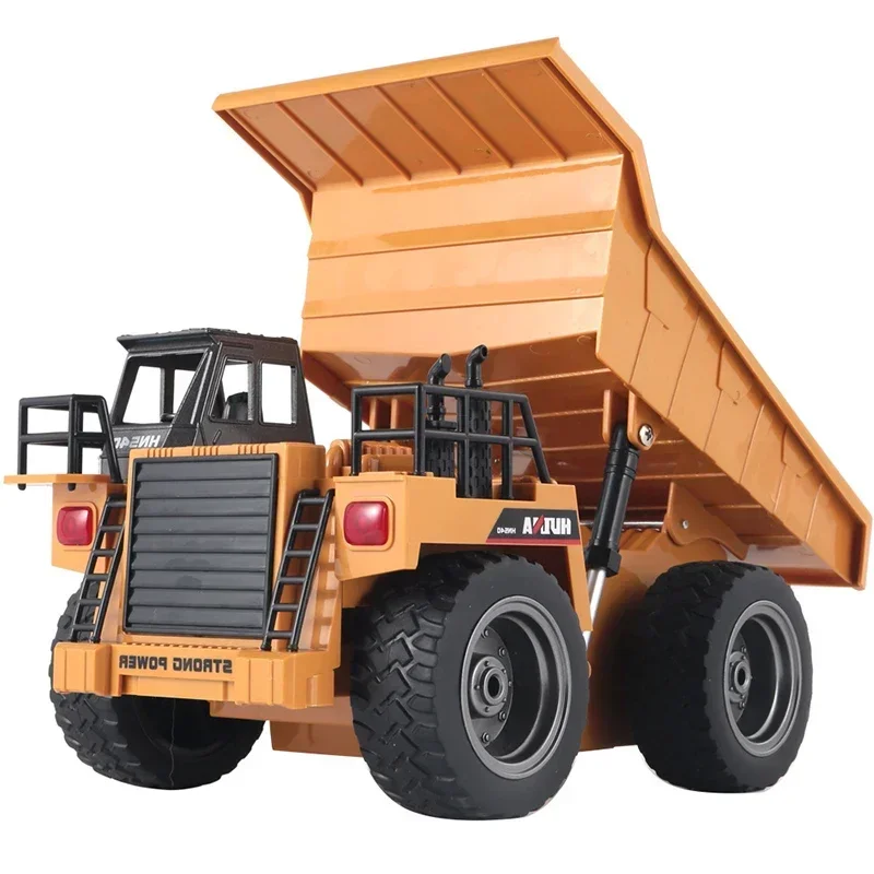 In Stock Huina 1540 1/18 Rc Dump Truck 2.4g 6ch Remote Control Excavator Toys Alloy Rc Model Toy Engineering Vehicle Toys