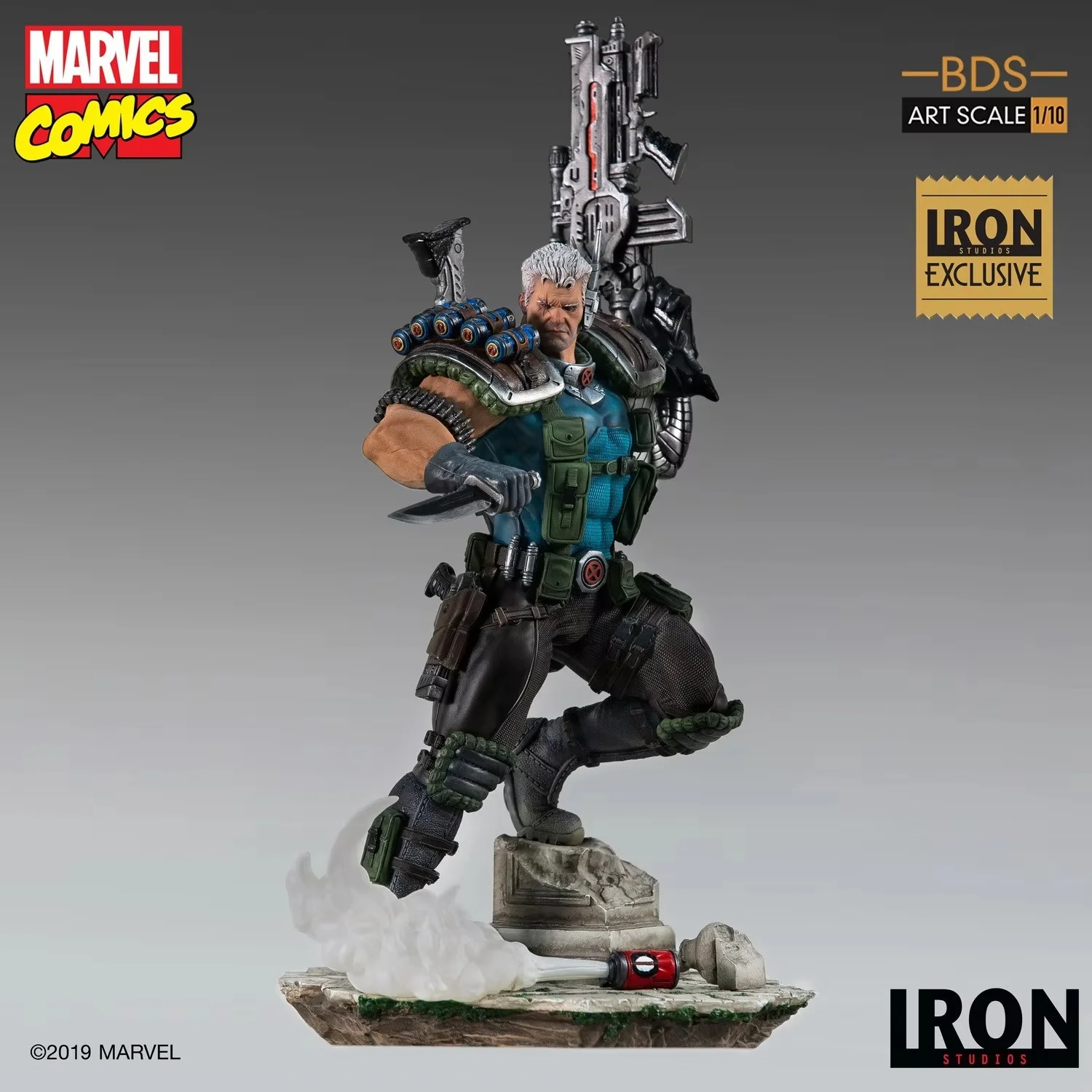 In Stock Genuine Marvel Iron Studios Marcas17919-10 1/10 Cable Comics Series Model Statues Collecting Desktop Decoration Toy