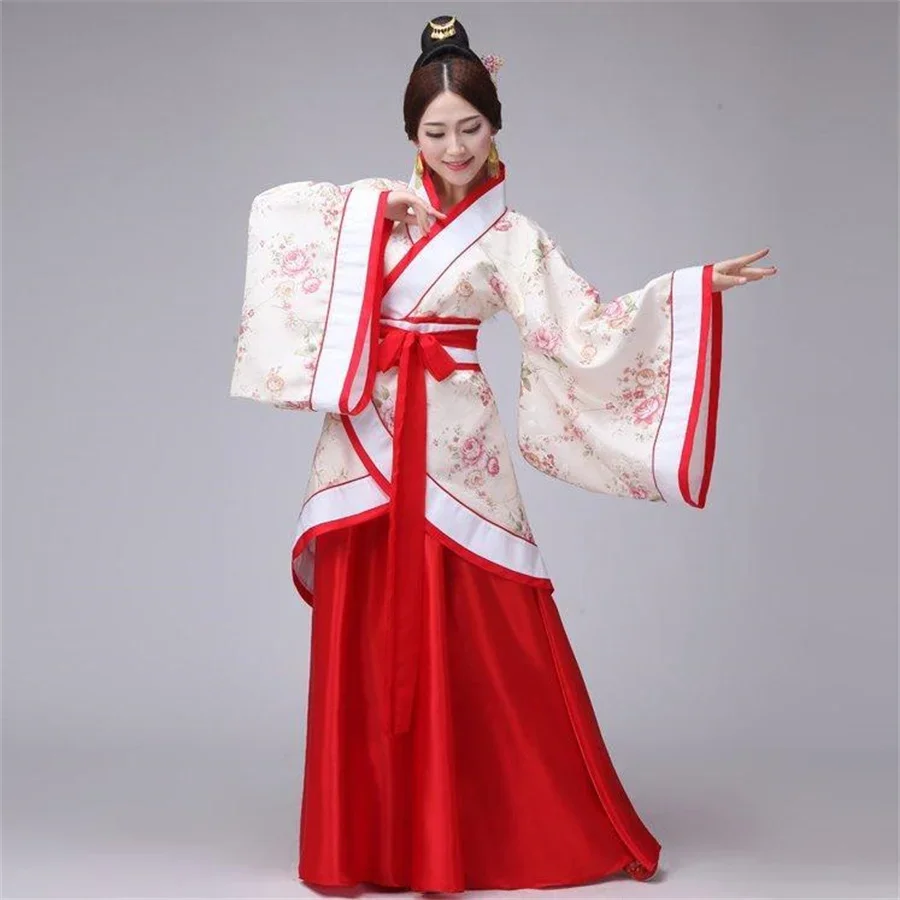 Hanfu Nationale Chinese Dans Kostuum Mannen Oude Cosplay Traditionele Chinese Kleding Voor Vrouwen Hanfu Kleding Dame Podium Jurk