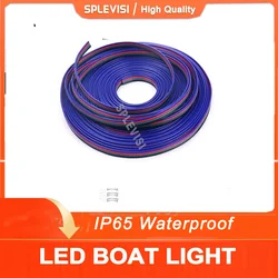 Extension Cable Wire Cord for Led Strip Light 3528 5050 RGB Color, 66ft 4pin for Boat Pontoon Kayak Courtesy Bow Marine Light