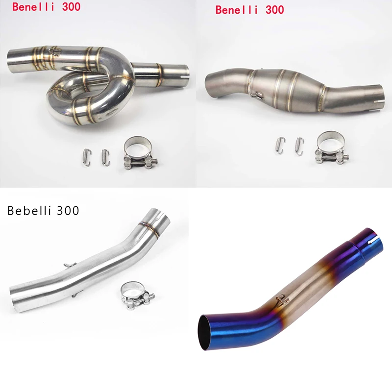 

For Benelli 300 Stainless Steel Motorcycle Exhaust Middle Connect Link Pipe System Silp on 51mm Muffler Escape