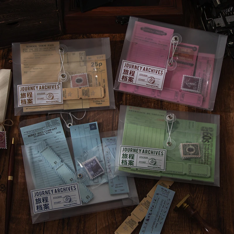 

140Sheets Vintage Color Ticket Material Pack Retro Ticket Junk Journal Scrapbooking Decor Paper