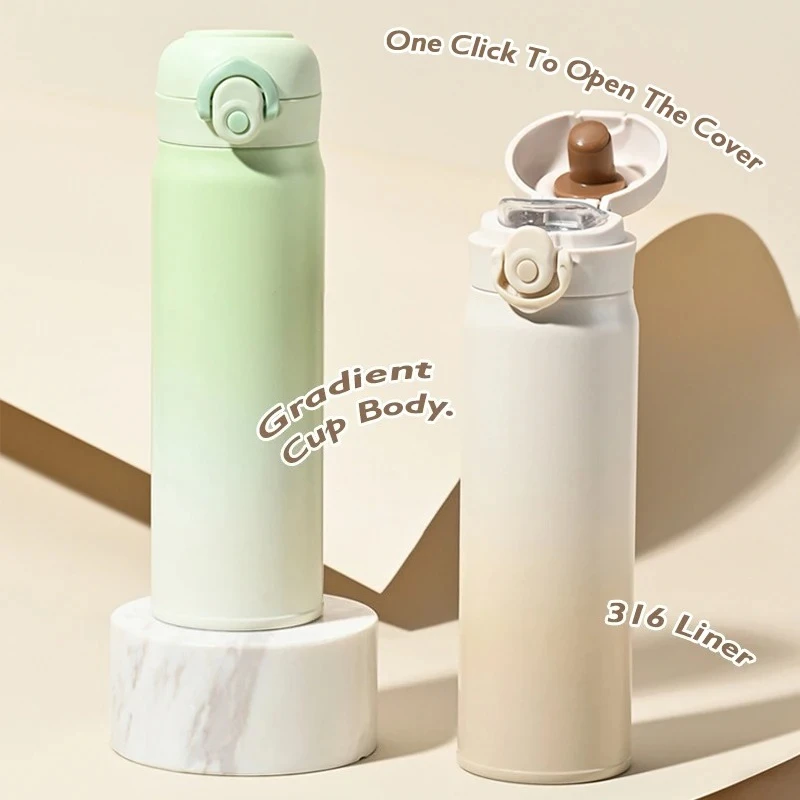 

500 мл, большая емкость, утолщенная нержавеющая сталь 316, вакуум, термоизоляция, портативный стакан, термос, бутылка для воды, кофейная чашка