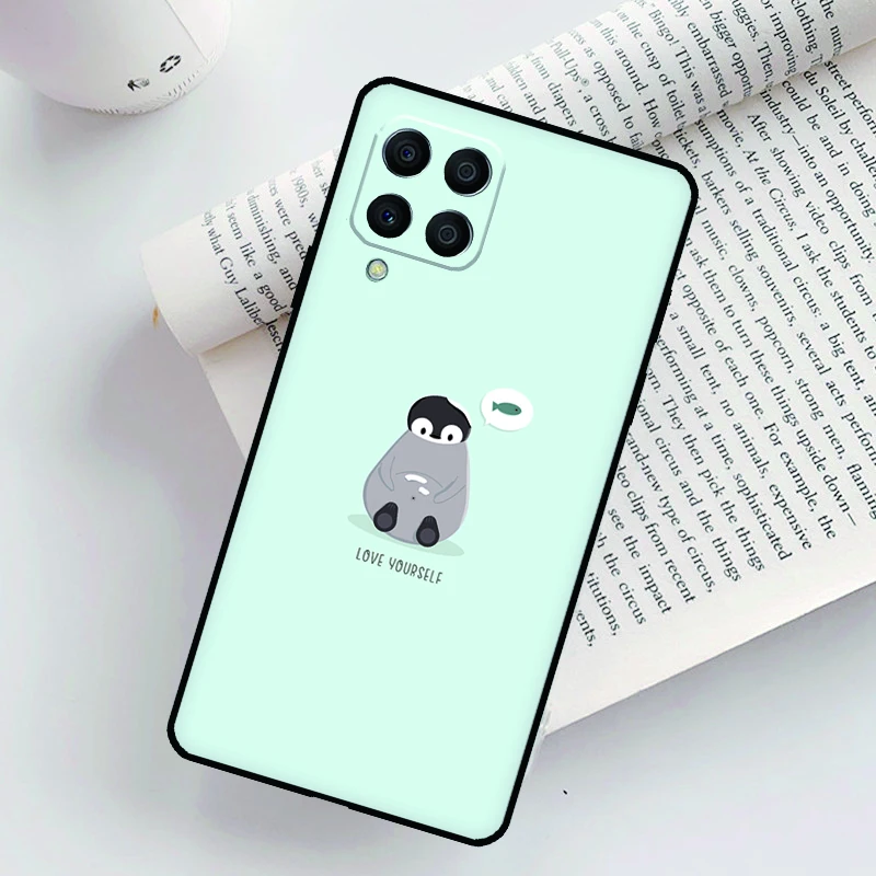 귀여운 펭귄 케이스 삼성 갤럭시 M12 M56 M06 M32 M52 M35 M55 M15 M11 M13 M14 M16 M36 M31 M53 M34 M54 용