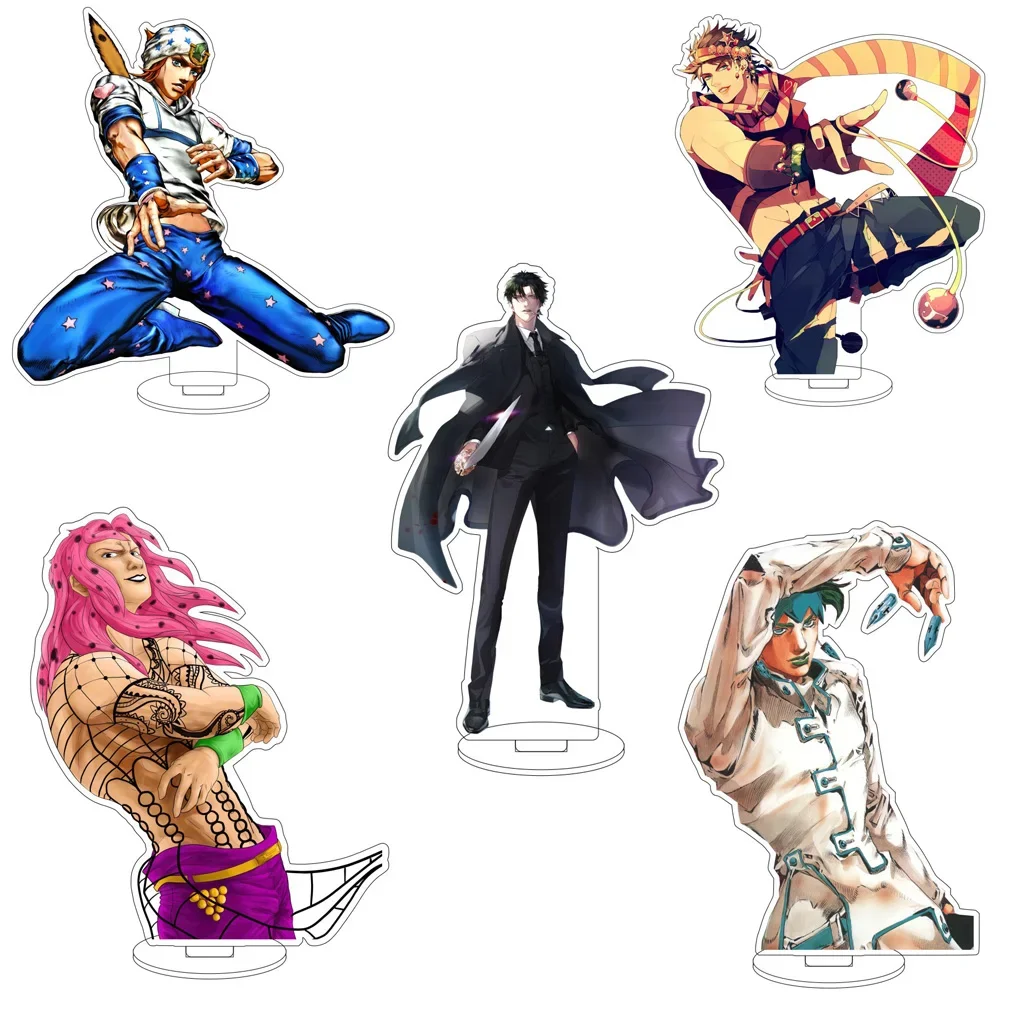 16CM Anime JoJo's Bizarre Adventure Joseph Joestar Dio Brando Jonathan Joestar Cosplay Acryl-Figur Ständer Geschenke Dekorationen