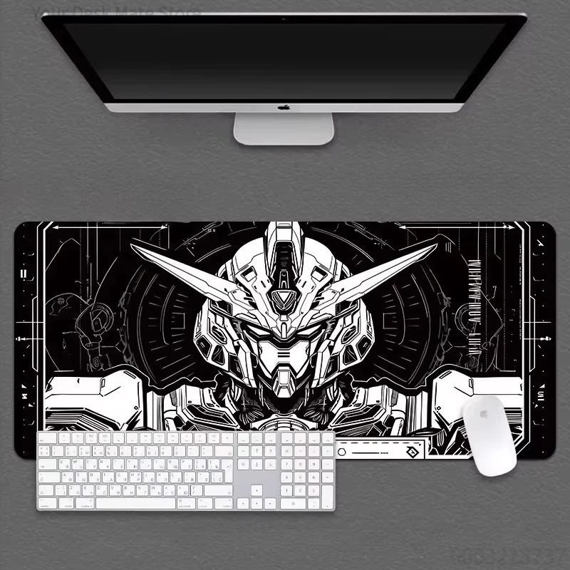 Vintage Black & White Gundam Creative  Mouse Pad Oversized Boys E-sports Game Creative Anime Comter Keyboard Desk Mat