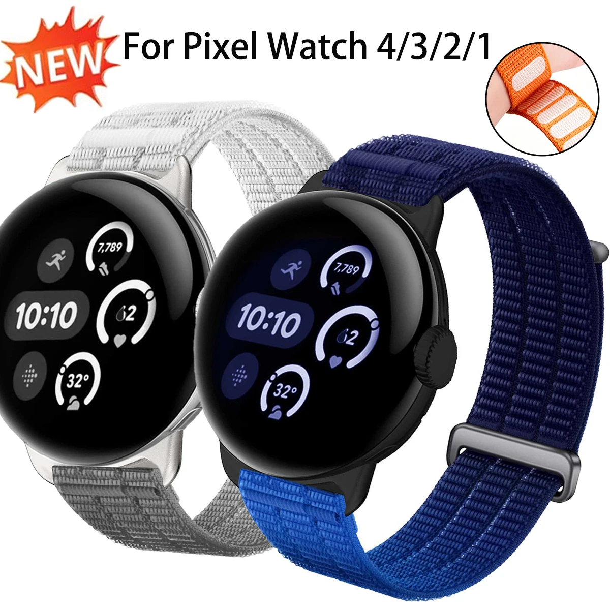 Gradient Color Nylon Band for Google Pixel Watch 4/3/2/1 41MM Elastic Sport Strap for Pixel 4/3 45MM Replace Bracelet Belt
