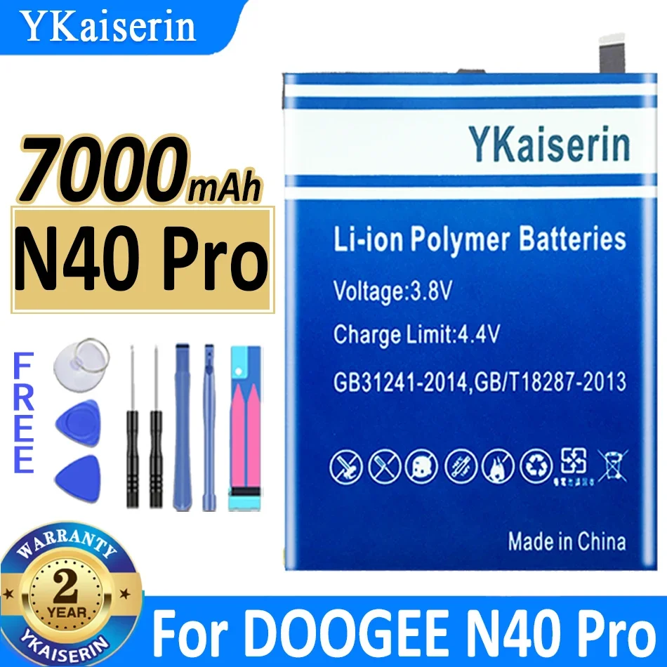 

YKaiserin 7000mAh Battery BAT2119136380 Batterij For DOOGEE N40 Pro High Capacity Batteries