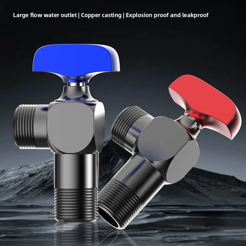 

High-Flow Brass Angle Valve for Water Heaters 1/2 Inch Safe Easy Control Water Heater Ball Valve Bathroom Water Stop Valve