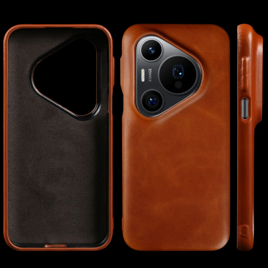 

Genuine Leather Case For Huawei Pura 90 Pro Max 80 Ultra 70 Pro Plus Mate 80 70 RS 60 50 40 30 Mate80 80 Pro Max Back Cover Case