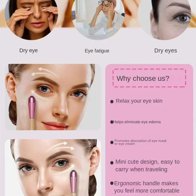 1 PC หยกธรรมชาตินวด Roller บรรเทาความหมองคล้ําใต้ตา Face นวด Ball ผู้หญิง Skin Care Beauty TOOL ครีม Applicator