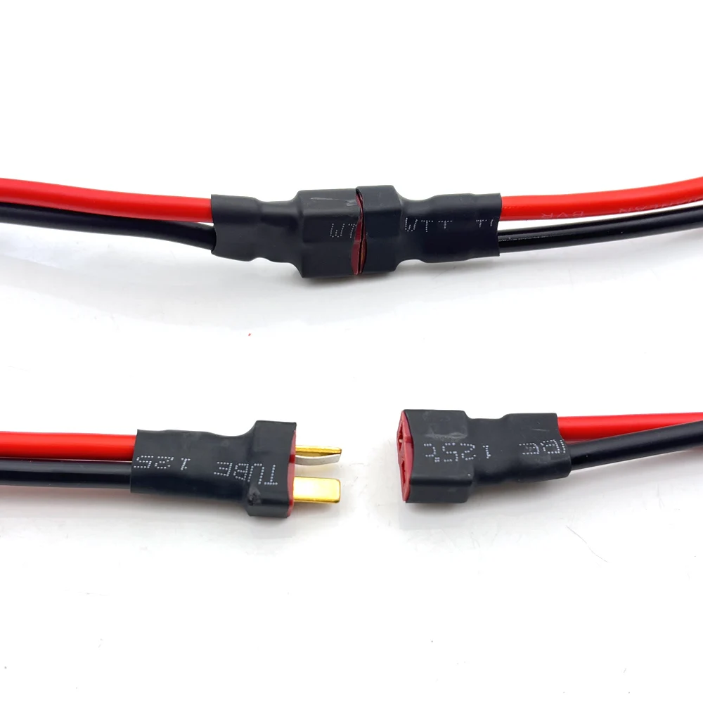 Cable de silicona para batería Lipo Rc, conector macho hembra estilo T, 1 piezas, Deans