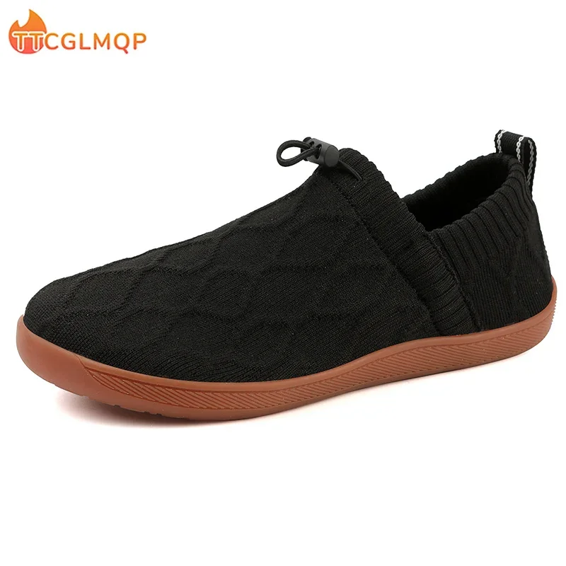 Fashion Unisex Wider Shoes Breathable Mesh Men Barefoot Wide-toed Shoes New Flats Soft Zero Drop Sole Wider Toe Sneakes Big Size