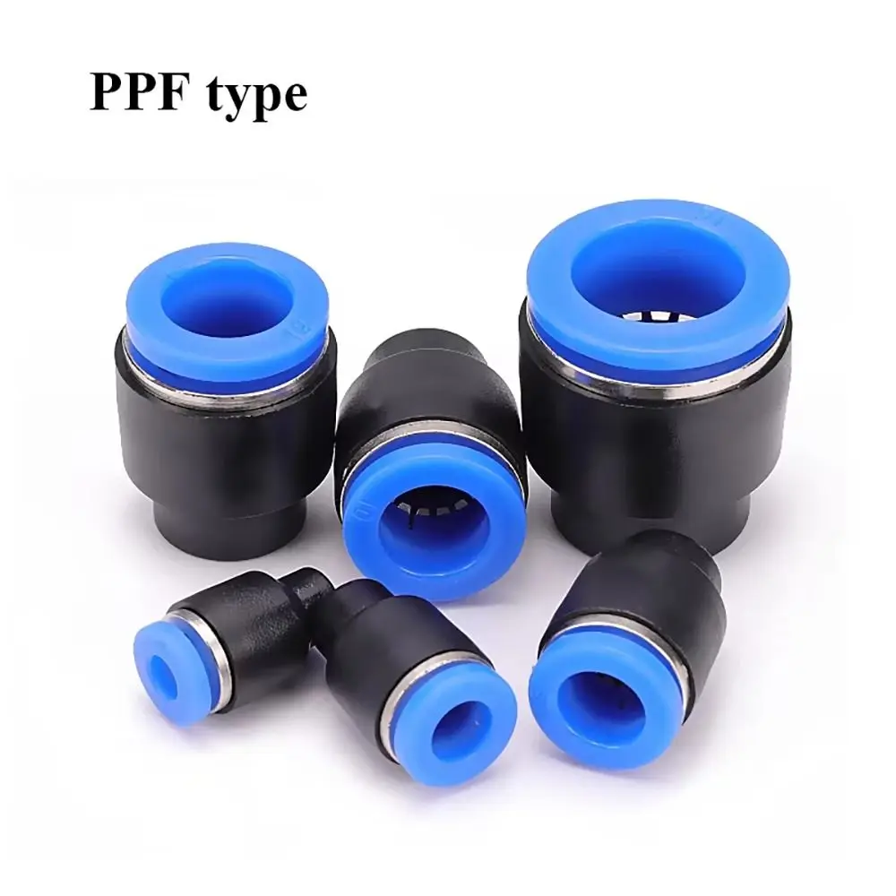 5Pcs Durable PPF Pneumatic Connector Plastic 4/6/8/10/12/14/16mm Air Hose Sealing Connector Hose Adapter Pipe Fitting