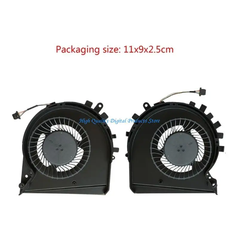 Ventilador resfriamento do laptop U2JE para Pavilion Gaming 15-DK 15-DK0068WM GPU CPU Radiator