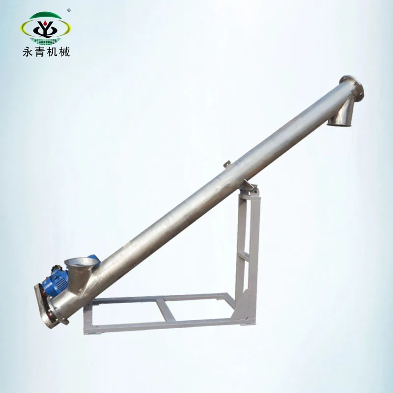 Portable Inclined Hopper Screw Conveyor for Truck Loading Sand Transportation Heavy Industrial Belt Conveying System