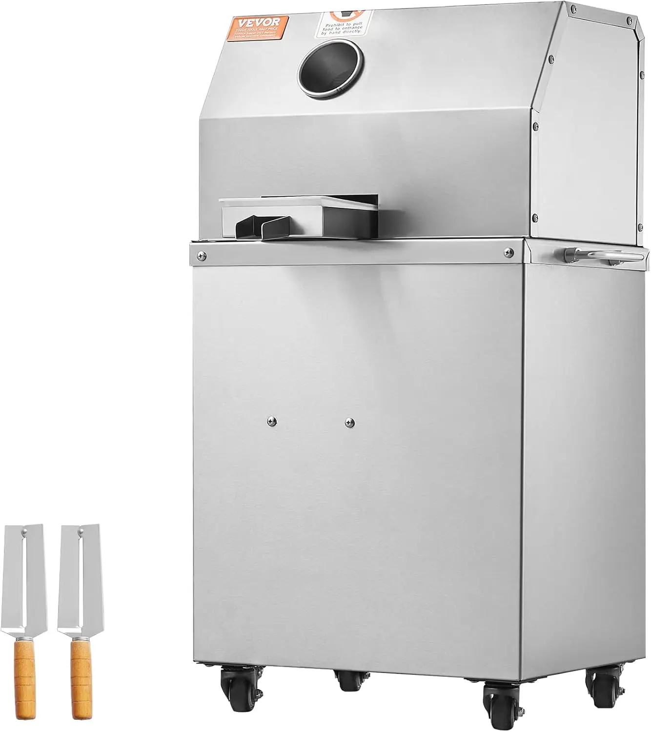 

Electric Sugar Cane Juicer, 800W Sugarcane Juicer Machine with 661LBS/H High Output, 3 Stainless Steel Rollers, 2.4" Large