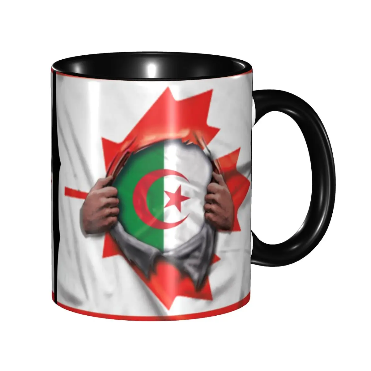 

A.I. Fractal Sea Turtle Tile Mug Funny Ceramic Coffee Cups Tea Mugs Milk Cup Drinkware Gifts for Woman Man