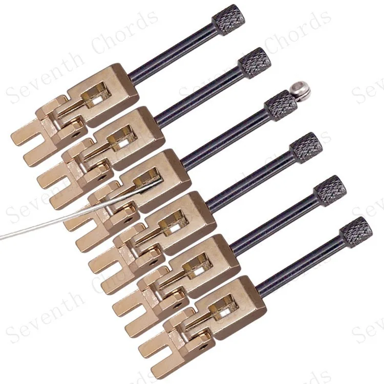 Electric Guitar Double-shake Bridge Tremolo System Tailpiece String Bar String Saddle Can Be Directly Stringed